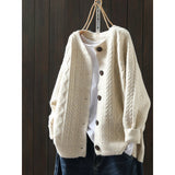Women's Dress 2025 Knitted Women's Oversized Thick Knit Round Sweater