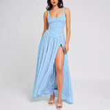 Women's New Sexy Sling U Tie Dew Back Perspective Chiffon