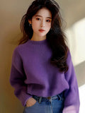 Toloer Fragrant Wind Soft Long-Sleeved Sweater Women 2025 Autumn And Winter New Lazy Loose Knitted Shirt
