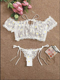 Sex Lingerie Sexy Lace Perspective Three-Point Lingerie