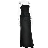 Satin Corset Maxi Dress-Outfit