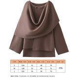 Winter New Women Equipped With Scarf Long-Sleeved Blended Coat Loose Temperament