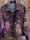 Trend 3D Digital Pattern Printing Fashion High Street Denim Jacket Men And