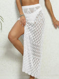 Yang Hollow Open Fork Sexy Beach Resort Dress Sunscreen