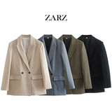 Homemade New Women's Clothing Seam-Sleeding Casual 4-Colored Suit