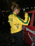 Yellow Zipper Brazil Tracksuit Jacket-Outfit