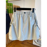 Version Of The Workwear Short Skirt Women's Summer 2025 New Loose High-Rise Slim Retro Anti-Walking Bag Hip