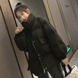 2022 New Korean Winter Coat Women Loose Ins Cotton Padded cropped Parkas Ukraine Bomber Autumn Jacket Basic Jackets