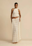 Spring And Summer New Fashion Sexy Bare Back Hanging Neck With Lace Vest Dress