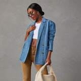 Toloer Retro Light Color Heavy Industry Wash Denim