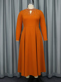 Women's Fashion High-Necked A-Dress Elegant Nail Beads Dress Dress Dress Dress