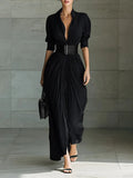 2025 Spring/Autumn Festival New Fashion Tender Buckle Shirt Dress With