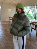 2022 Women's Down Parka Quilted Puffer Jackets Oversize Coat Warm Cotton Loose Down Parkas Female Windproof
