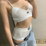 Toloer Spring And Summer Hot Selling Moon Embroidered Crop Jacket Shorts Two-Piece Suit Female-Outfit
