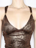 Leopard Print BacklessTank Top-Outfit