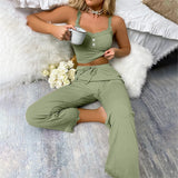 2024 Casual Pajamas Female Summer Lace Sling Trousers Sexy Hot Girl Home Clothes