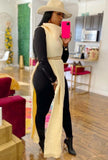 Turtleneck Side Slit Long Sweater Top 1028-0-Outfit