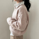 V-Neck Pullover Dark Academia Sweater-Outfit