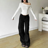2025 New Women's Clothing Sexy Hot Girl Slanted Shoulder Hot Diamond Body Slim Thin Irregular Top