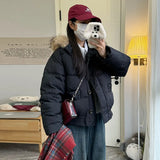 Super Good-Looking Down Cotton Clothes Female Short Style 2024 New Winter Design Sense Add Thick Korean Loose Cotton-Padded Jacket Coat-Outfit