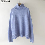 autumn Winter casual cashmere oversize thick Sweater pullovers Women 2021 loose Turtleneck women's sweaters