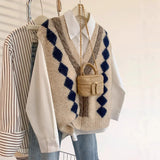 Toloer Goods V-Neck Knitted Vest Women's 2025 New Autumn And Winter Winter Wear Shoulder