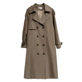 This Year Popular Windbreaker 2024 New Spring Dress Fall Feeling In The Long Coat Female Over The Knee Temperament Goddess Fan Ying Lun Wind-Outfit