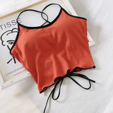 Corduroy Backless Crop