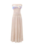 Sexy Style Dress Woman 2025 Summer New Sweet Fresh High-End Feel Breastless Sleeveless Hollow Dress