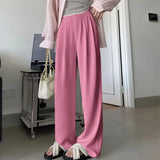 Toloer Wide-Leg Pants Women Spring And Fall 2024 New Casual Pants High-Waist Suit Pants Small Pants Women-Outfit