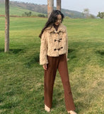 2022 Autumn Winter Cute Fashion Faux Fur Coat Women Thick Warm Soft Plush Fur Jacket Sweet Casual Female Overcoat Young
