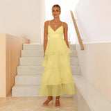 Sexy Bareback Sling Cake Folded Lavage With Fashion Evening Dress Dress Dress