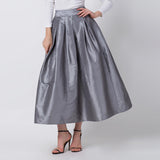 Europe Station New Popular Style Long Skirt High Waist Solid Color Fashion Pendulum Skirt Long Skirt-Outfit