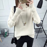 2020 autumn and winter new loose high neck pullover sweater women's long-sleeved versatile bottoming sweater plus