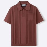 Men's POLO Shirt Summer Solid Color Short Sleeve Pit Commuter Jacket Knitted