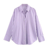 New Multi-Color Loose Casual Version Of The Provincial Silk Long-Sleeved Shirt