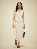 New Women's Spring Summer French Sleeveless Chiffon Vest Temperament Vest Dress