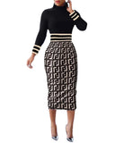 Independent Station Autumn Fashion Printing New Style Dress Women's Spot-Outfit