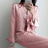 Toloer Suit Jacket Female 2024 Spring And Autumn Small Korean Fried Street New Version Of Casual Suit Jacket Female-Outfit