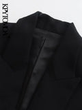 Women Fashion With Pockets Lapel Collar Waistcoat Vintage Sleeveless Front Button Female Outerwear Chic