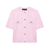 Spring 2025 New Women's Short-Sleeved Simple Fashion Knitted Jacket Skirt 1822025
