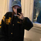 Spring Coat American Baseball Bomber Jacket Loose Retro Men Women Couples Tops Harajuku Plus Size Jackets