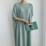 Toloer Loose Lazy Wind Dress Female 2024 Summer Dress New Fashion Light Mature Large Size Ins Web Celebrity Skirt Tide-Outfit