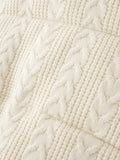 Cabel Knit Puffer Crop Jacket-Outfit