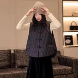 New Chinese Style Dish Buckle White Duck Down Down Vest Female Wear Winter New Fashion Diamond Large Size Vest Down Liner-Outfit