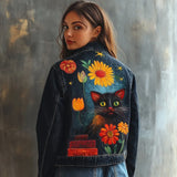 Trend 3D Digital Pattern Printing Fashion High Street Denim Jacket Men And