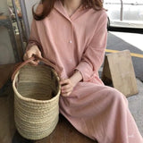 Chic Autumn And Winter Shirt Women's Long Sleeves Loose Korean Version Design Sense Niche Super Long Knee Large Size Shirt-Outfit