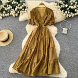 Suit Female Temperament Lantern Long Sleeve V Collar Lotus Leaf Swing Bright Shirt Female High-Waist Lysic Half