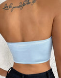 Strapless Solid Short Crop