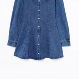 New Dress Dress Women Decor Long Sleeves To Thin Casual Denim Design Sense
